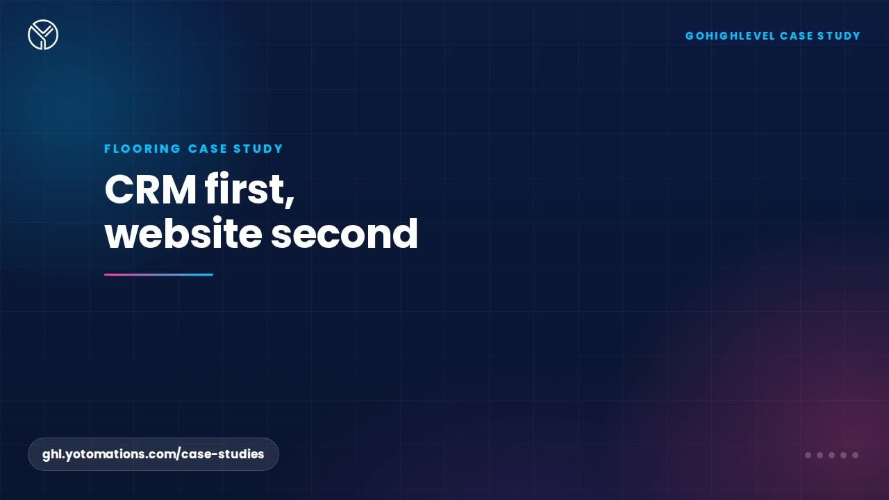 Bucket before magnet: a CRM-first launch for a flooring crew