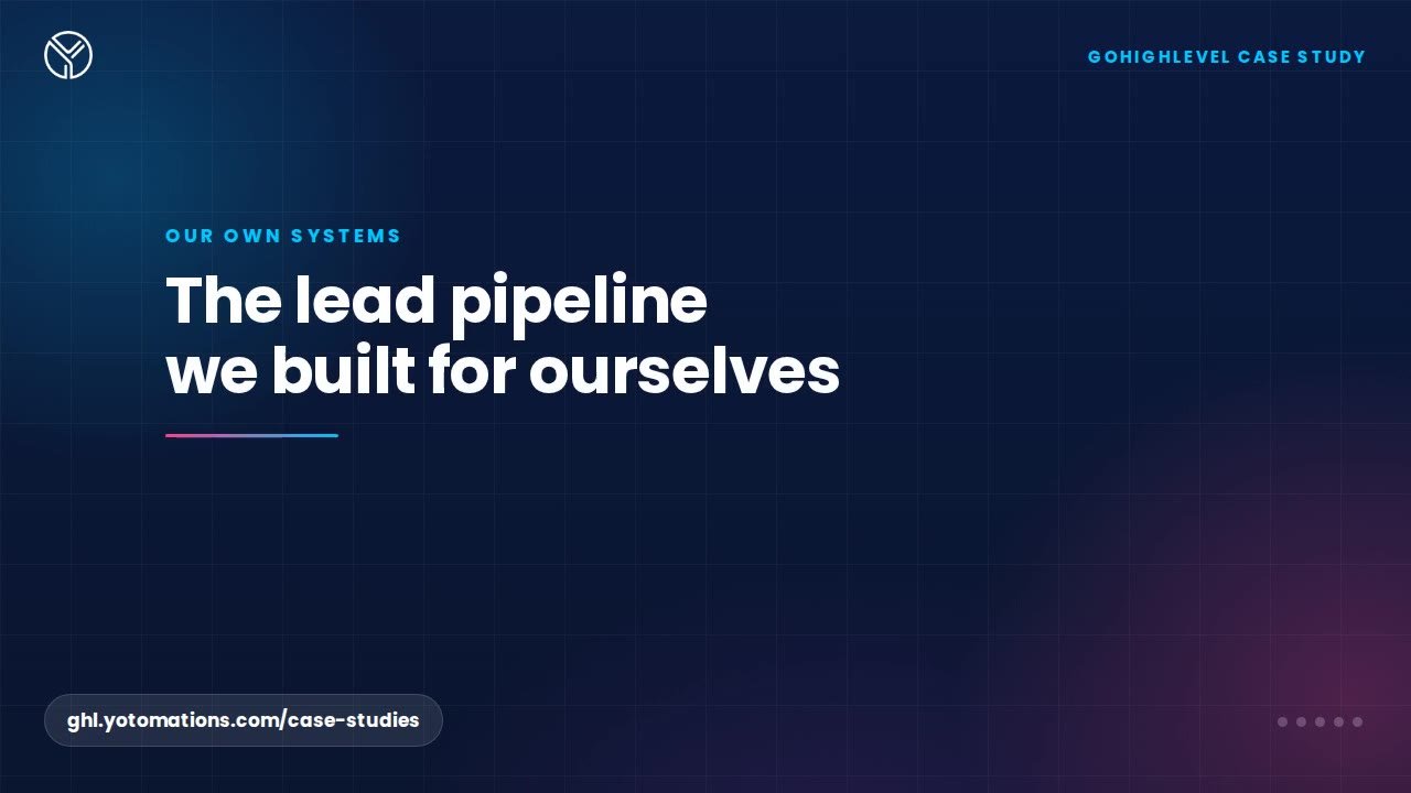 The lead pipeline we built for ourselves, in GoHighLevel