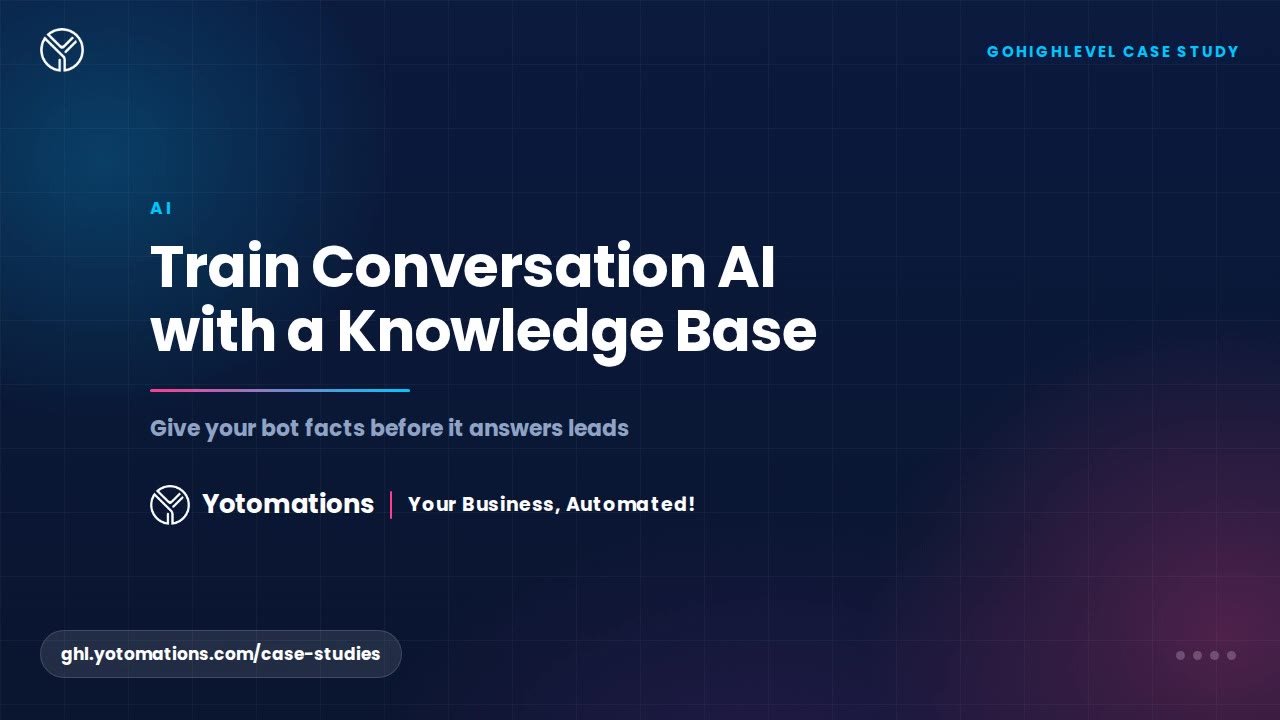 Train Conversation AI with a Knowledge Base First