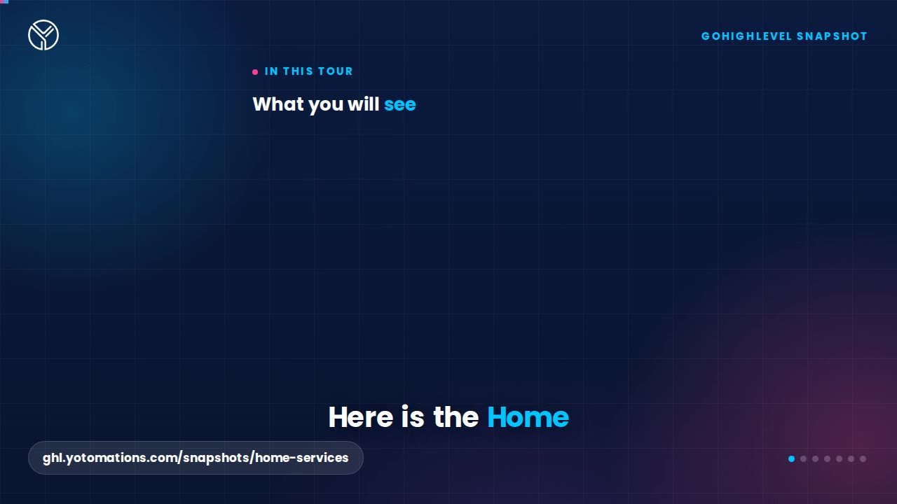 Home Services GoHighLevel snapshot, a quick tour