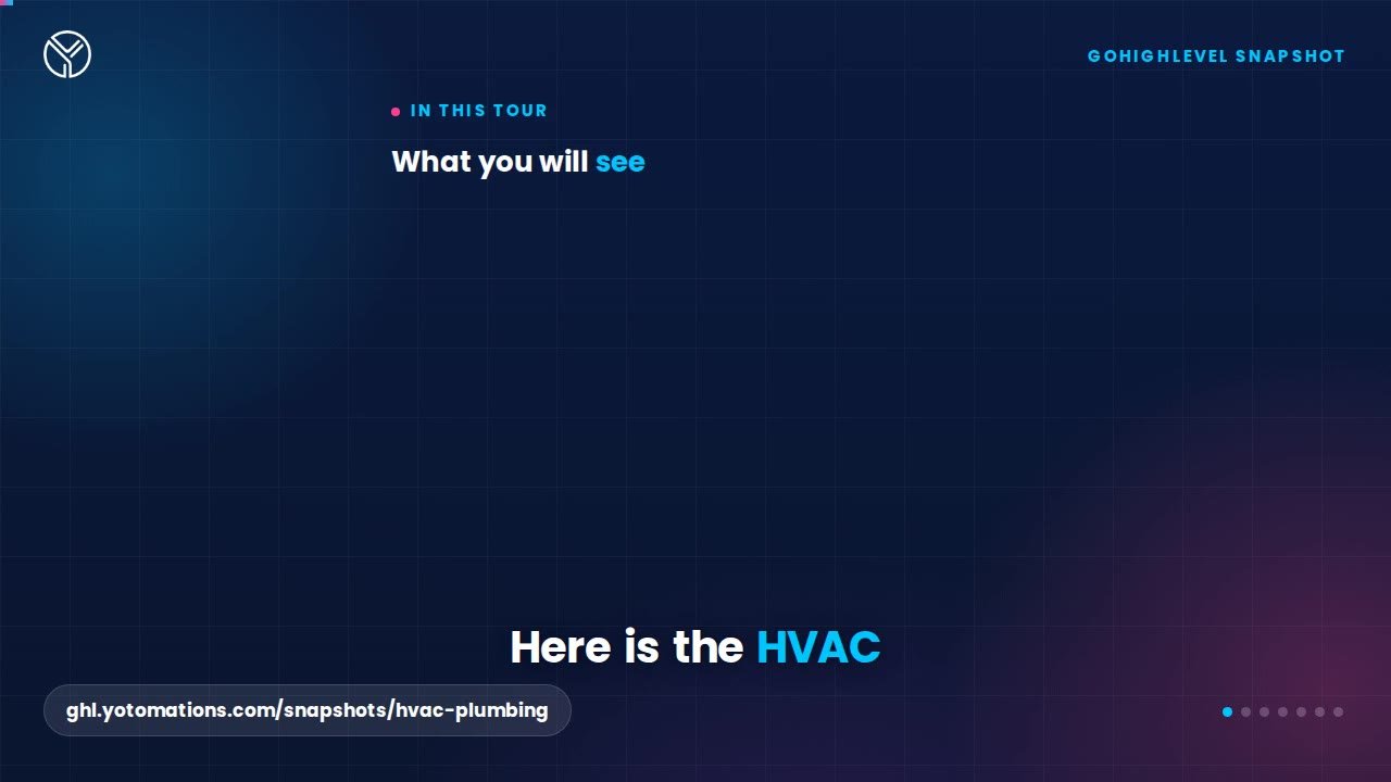 HVAC and Plumbing GoHighLevel snapshot, a quick tour